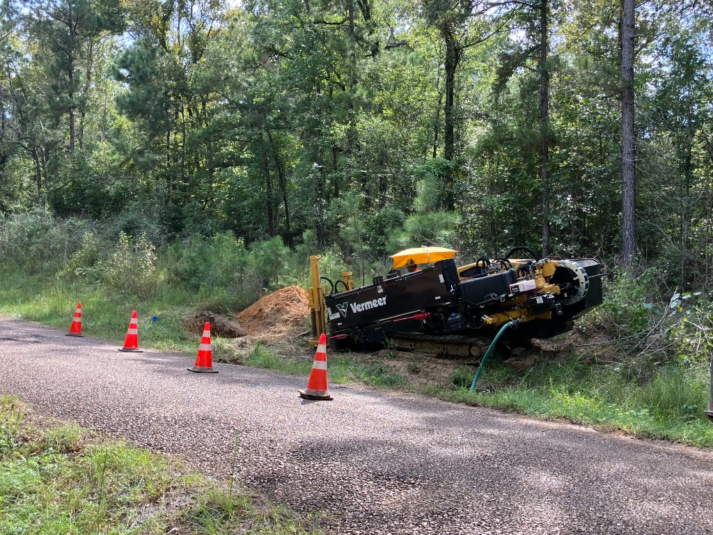 Vermeer horizontal directional drill on a Louisiana utility job site